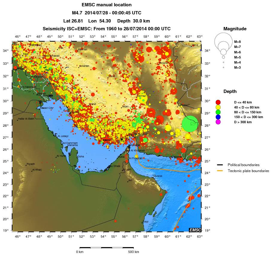 wide historical seismicity