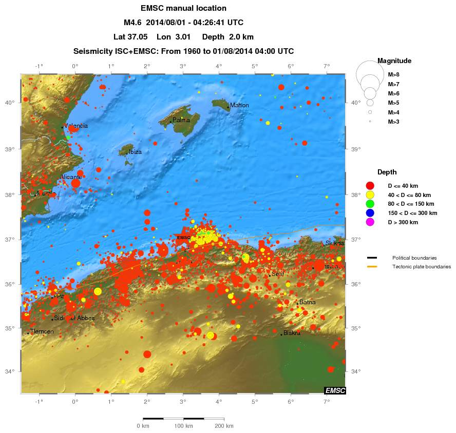 regional historical seismicity