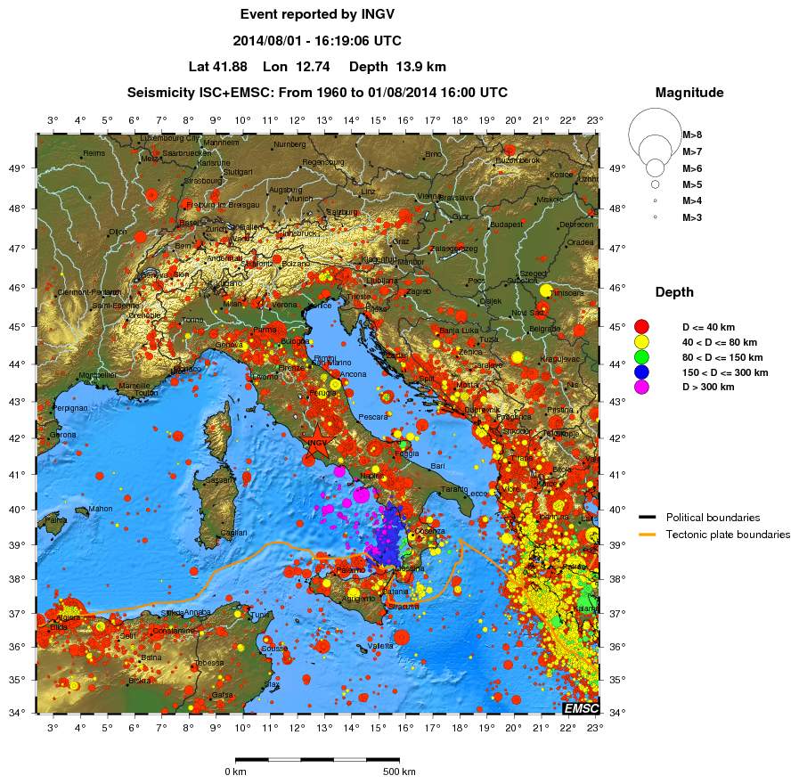 wide historical seismicity