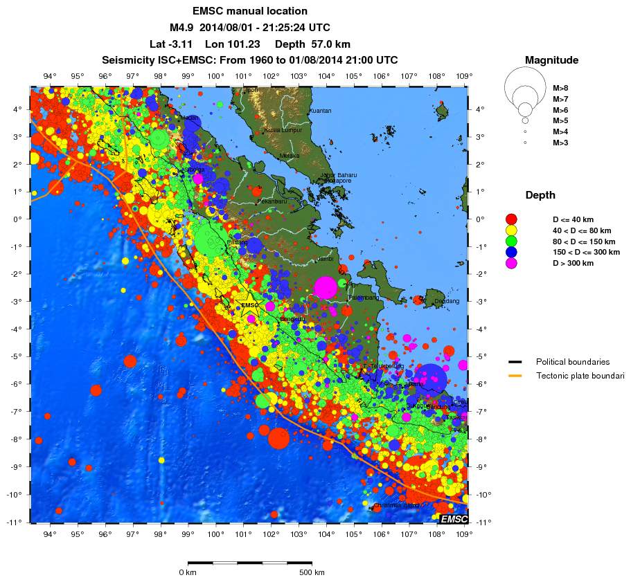wide historical seismicity