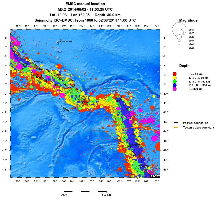 wide historical seismicity