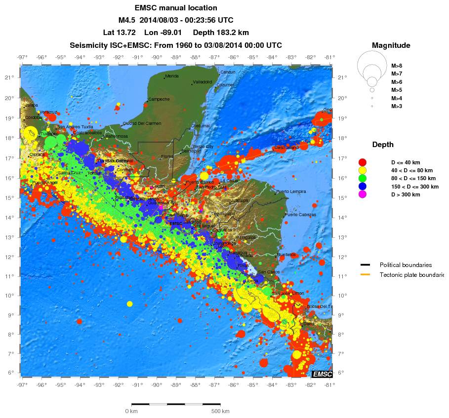 wide historical seismicity