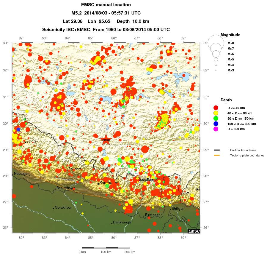 regional historical seismicity