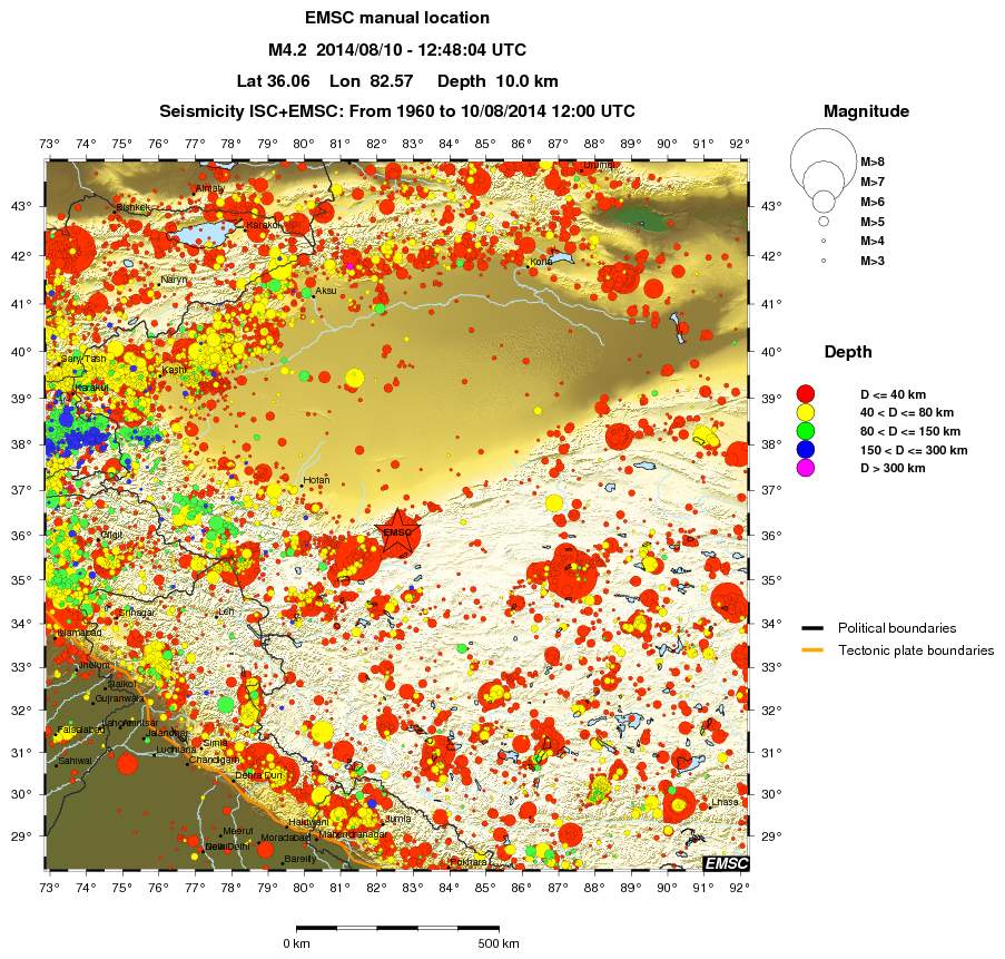 wide historical seismicity