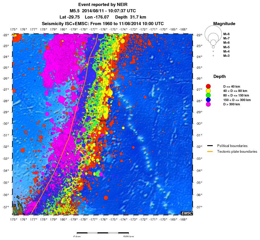 wide historical seismicity