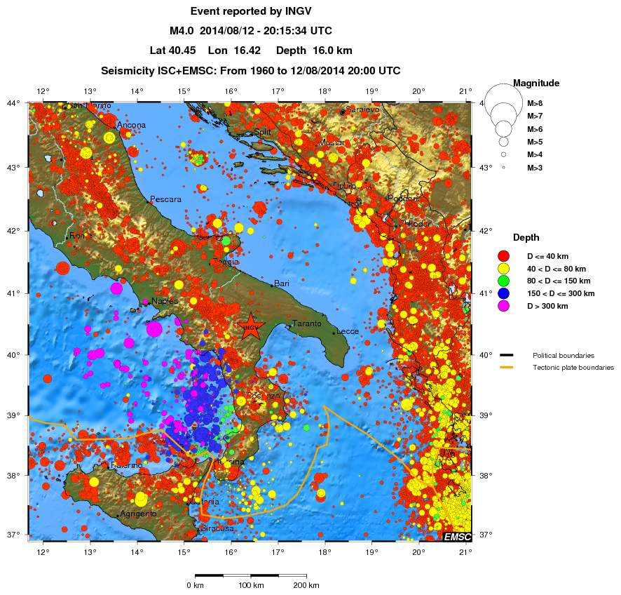 regional historical seismicity