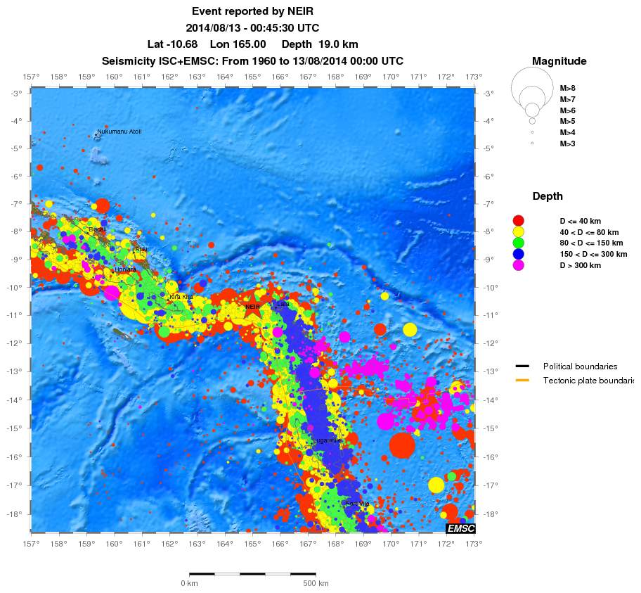wide historical seismicity