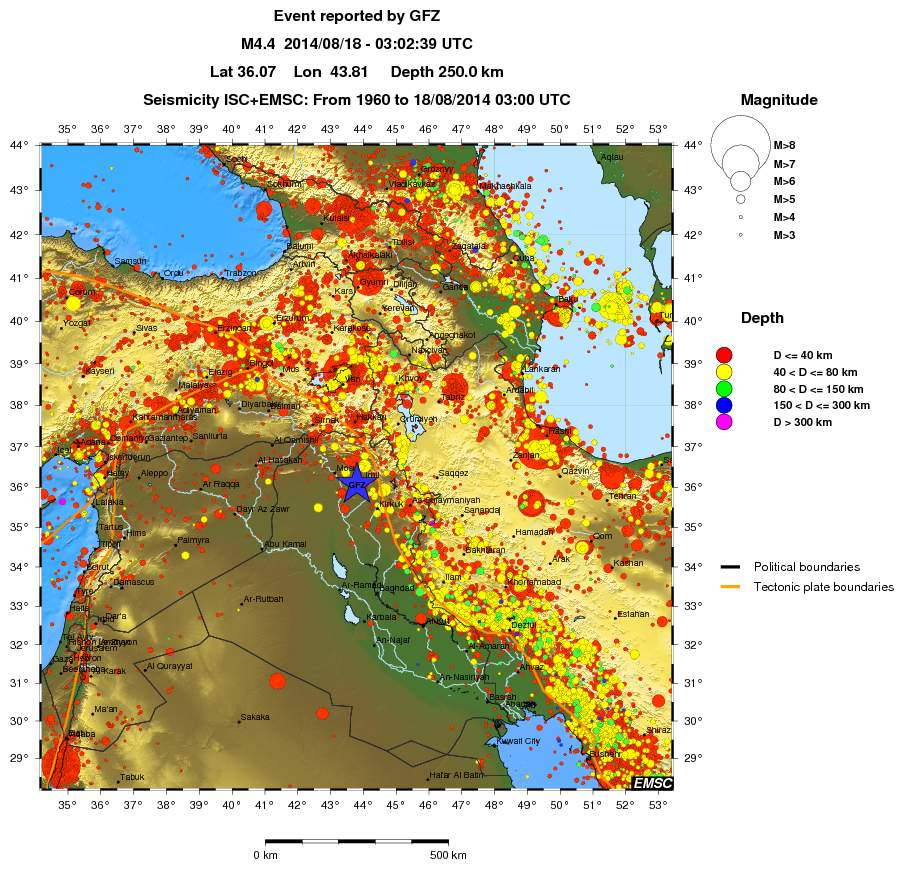 wide historical seismicity