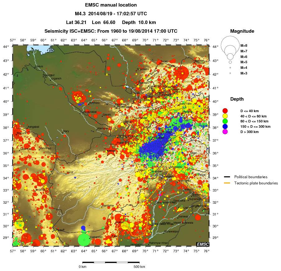 wide historical seismicity