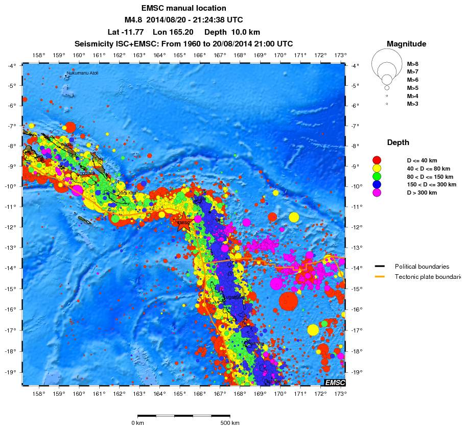 wide historical seismicity