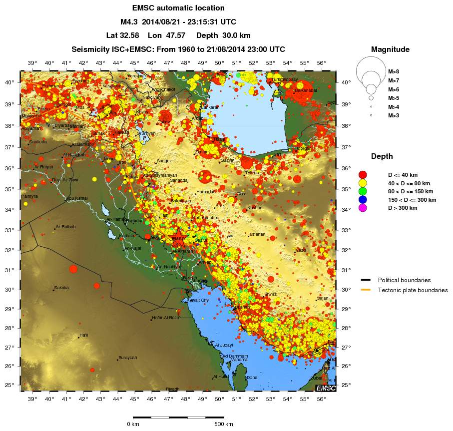 wide historical seismicity