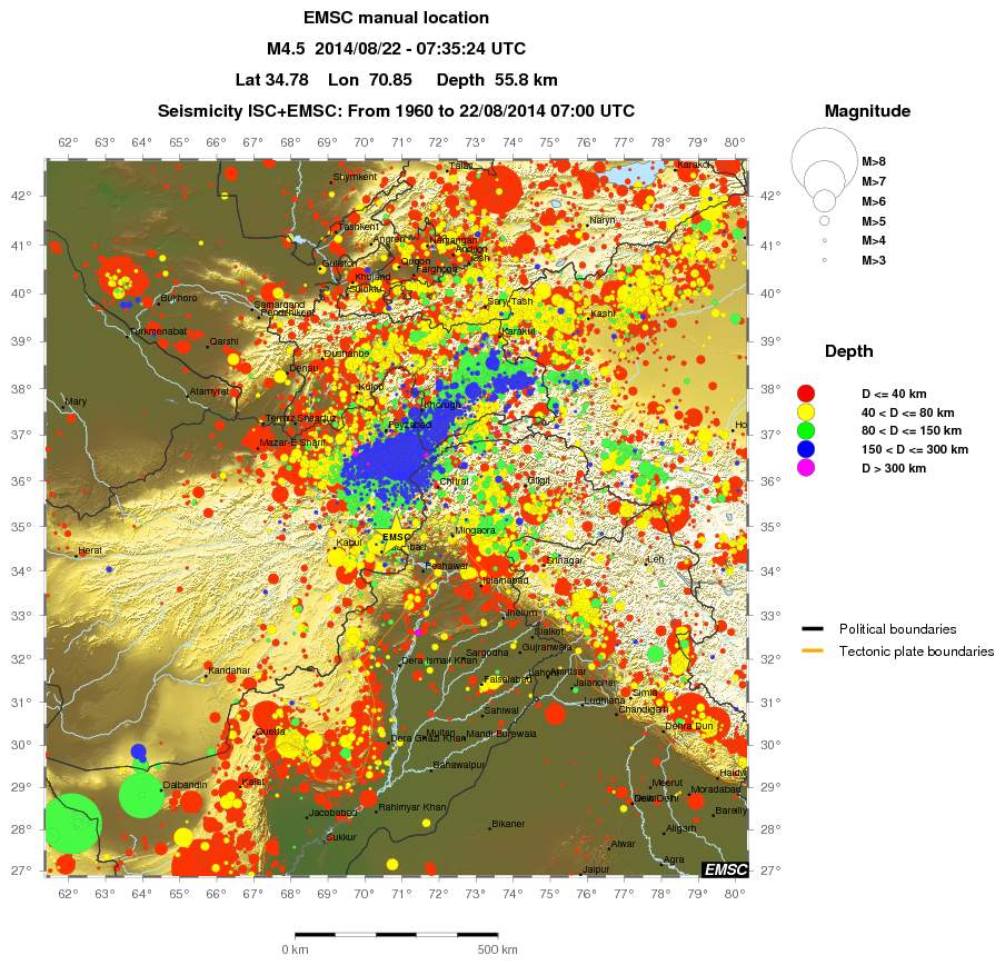 wide historical seismicity
