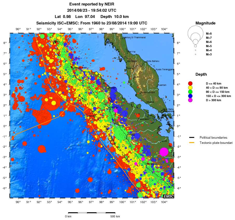 wide historical seismicity