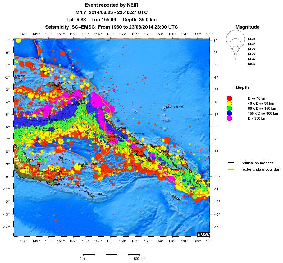wide historical seismicity