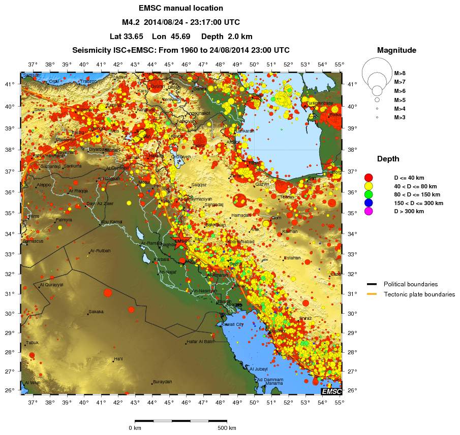 wide historical seismicity