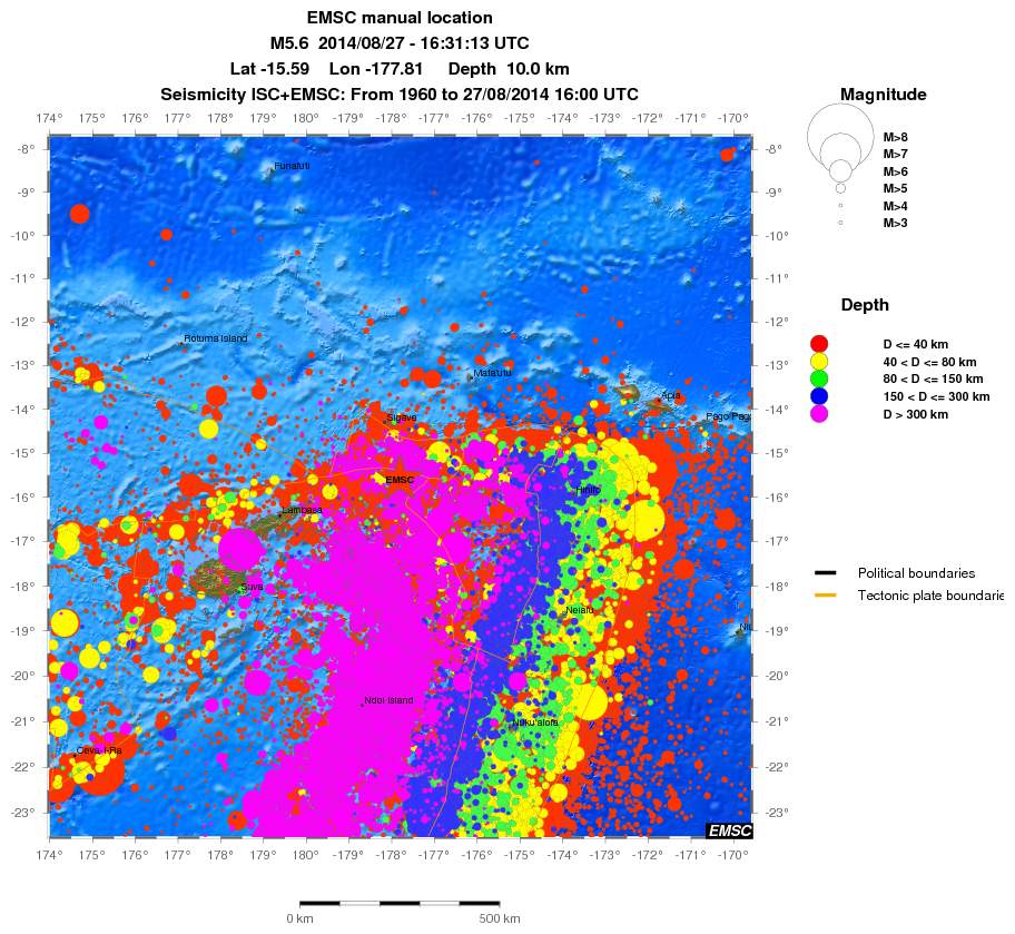 wide historical seismicity