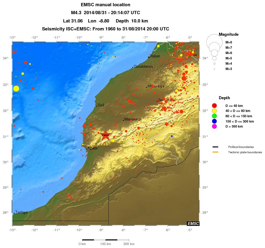 regional historical seismicity