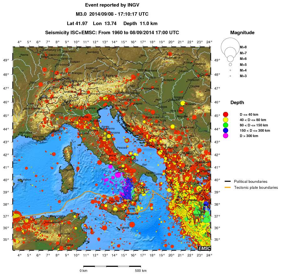 wide historical seismicity