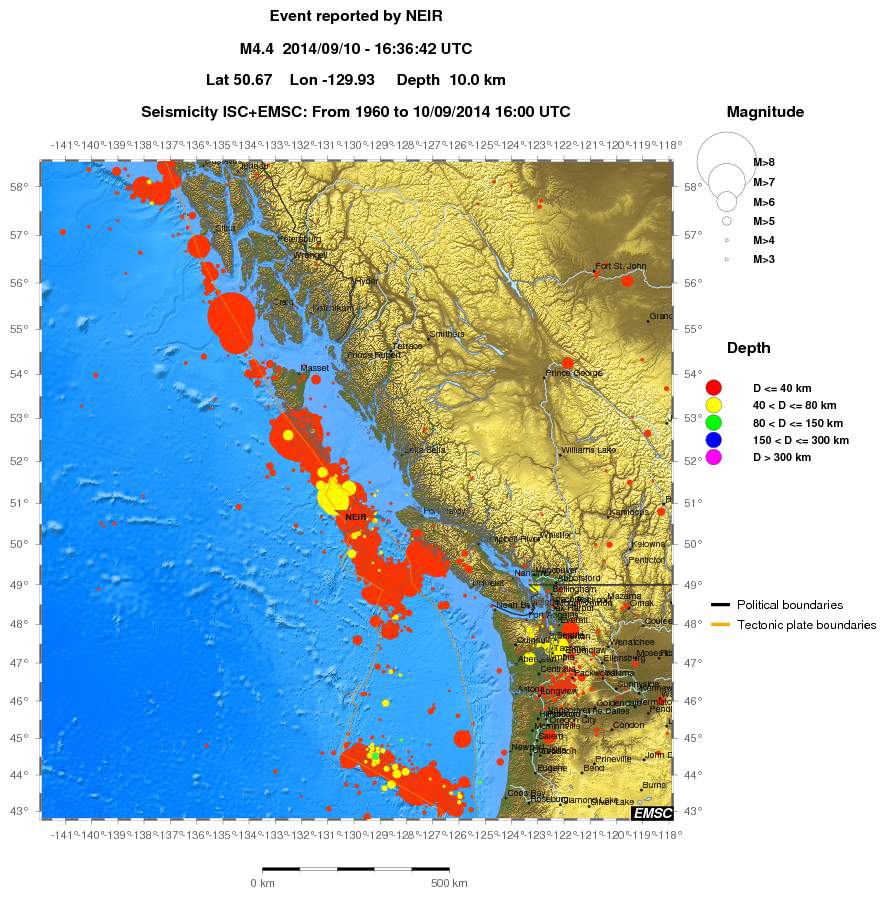 wide historical seismicity