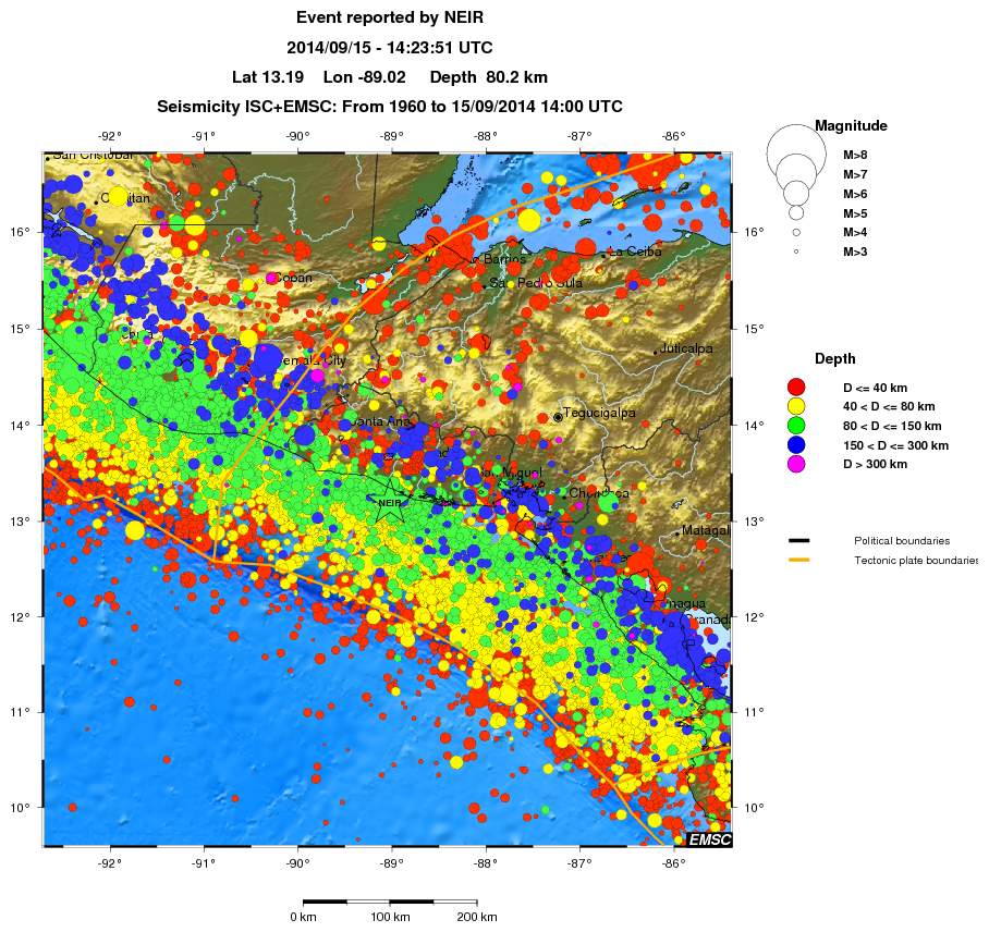 regional historical seismicity