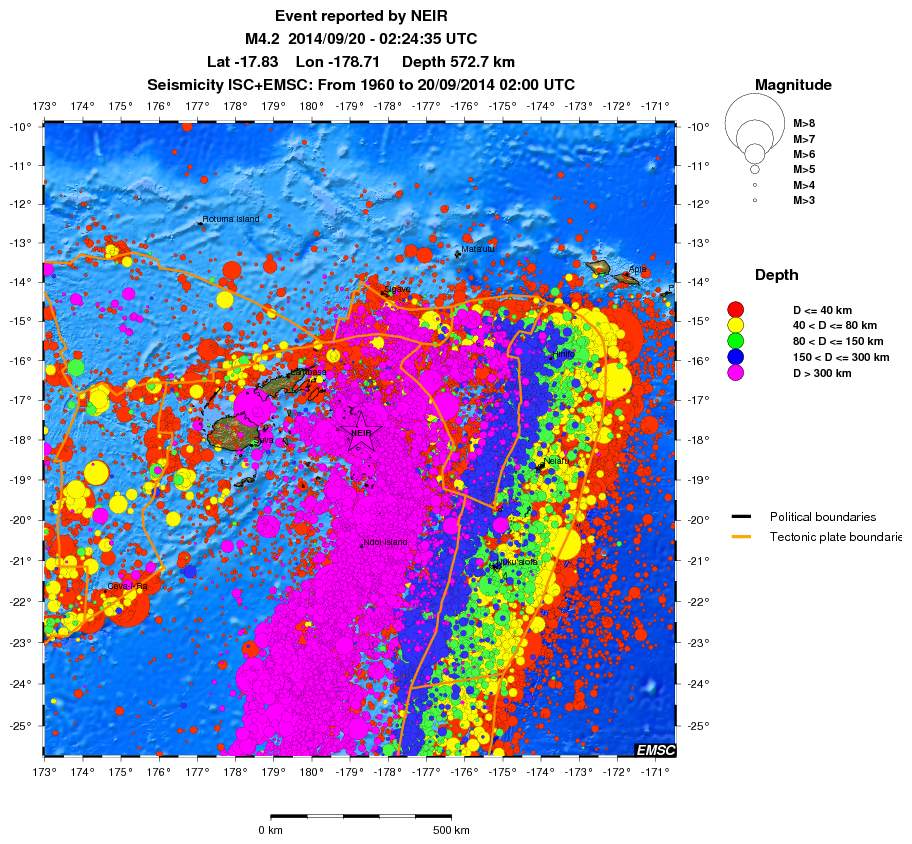 wide historical seismicity