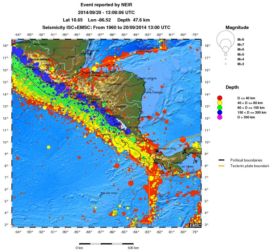 wide historical seismicity