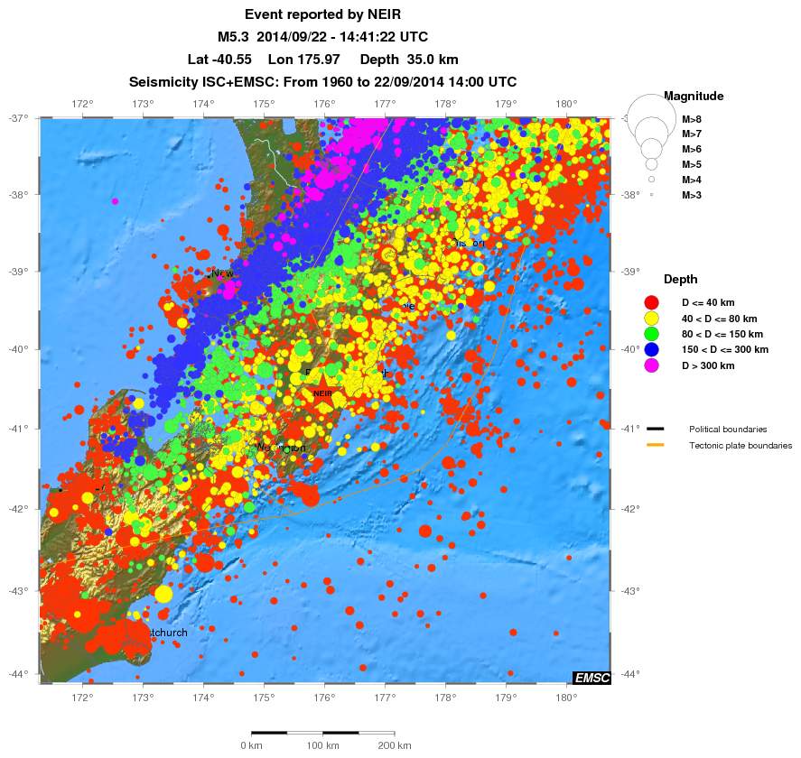 regional historical seismicity