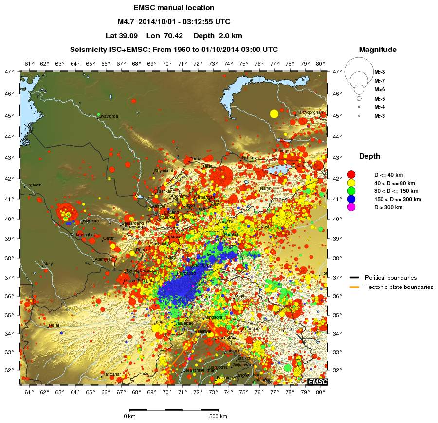 wide historical seismicity