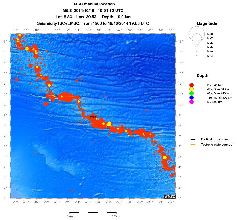 wide historical seismicity