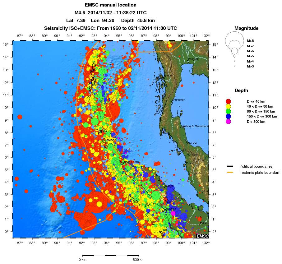 wide historical seismicity