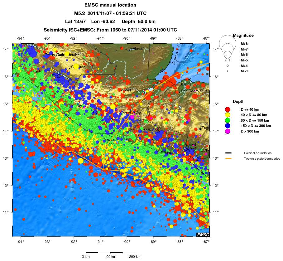 regional historical seismicity