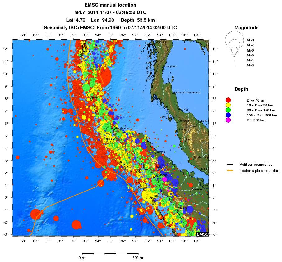 wide historical seismicity