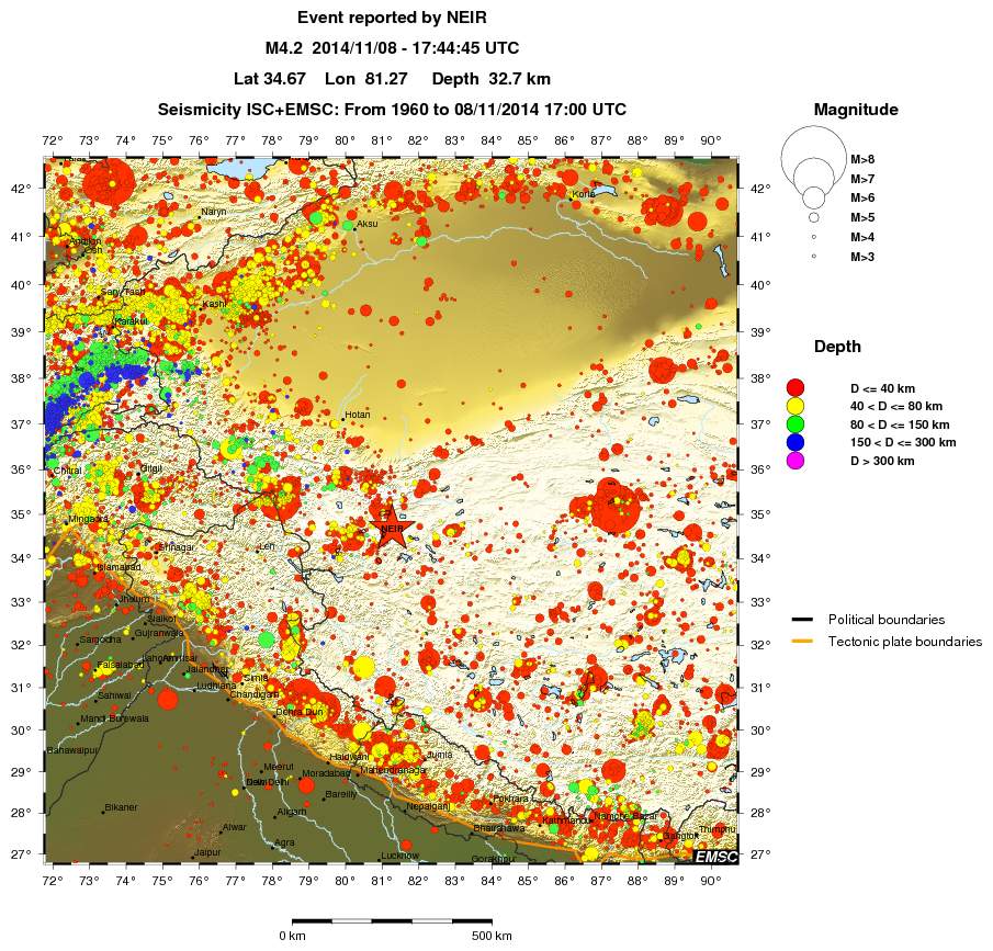 wide historical seismicity