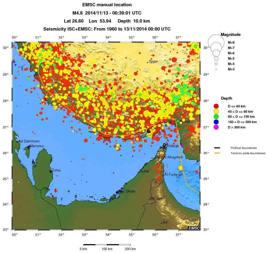 regional historical seismicity