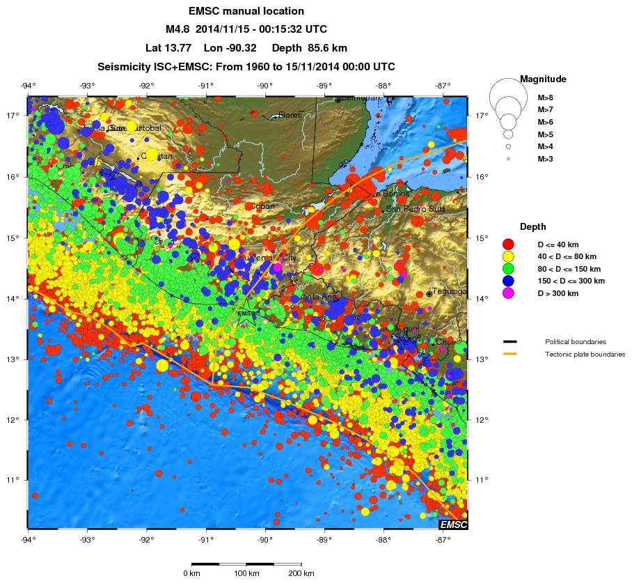 regional historical seismicity