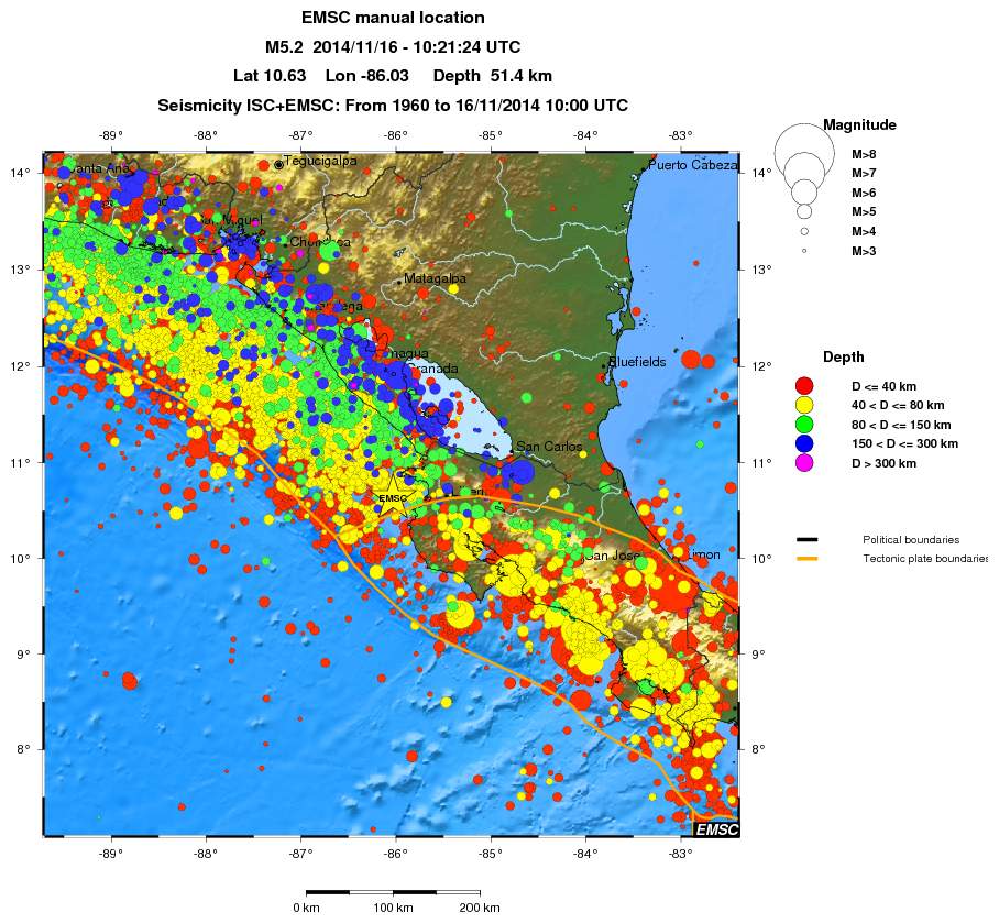regional historical seismicity