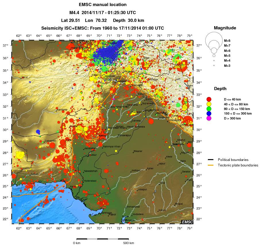 wide historical seismicity