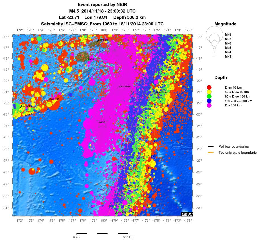 wide historical seismicity