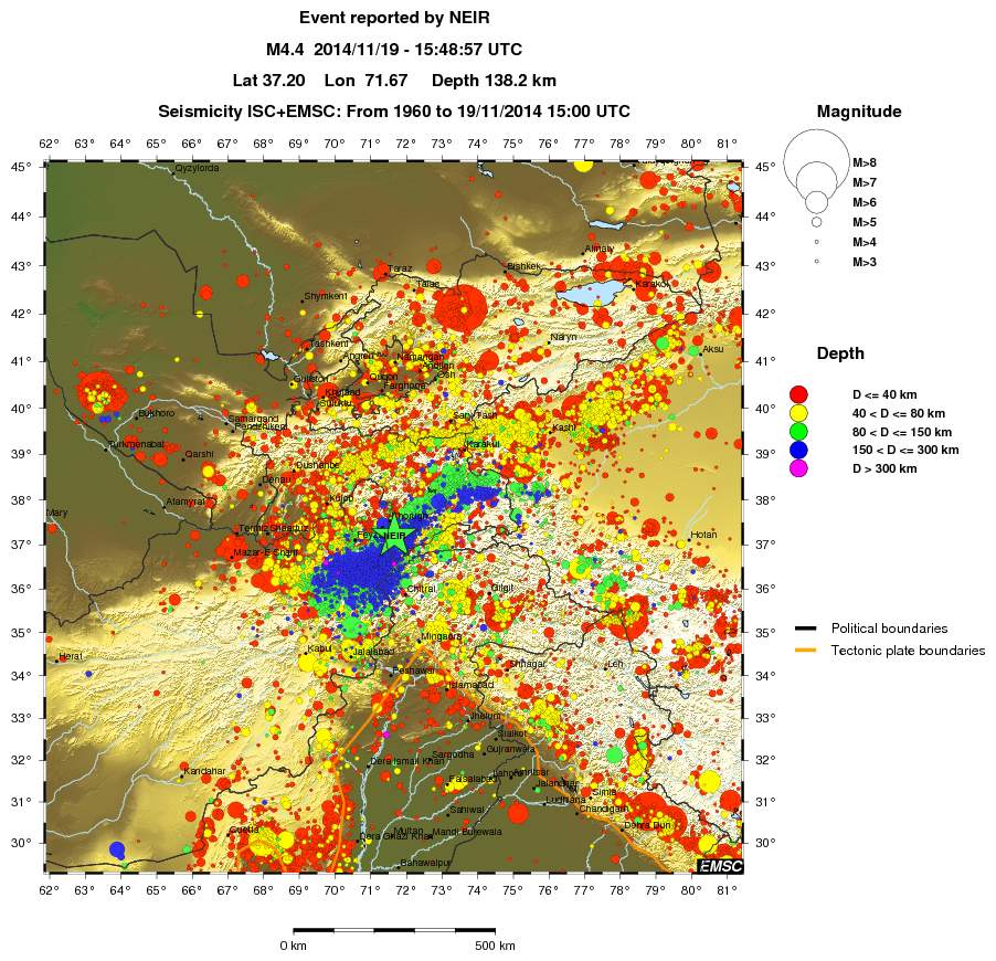 wide historical seismicity