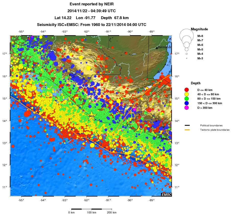 regional historical seismicity