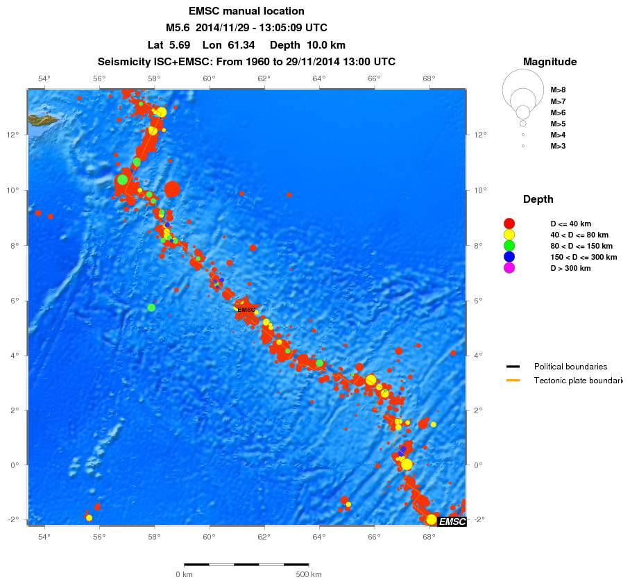 wide historical seismicity