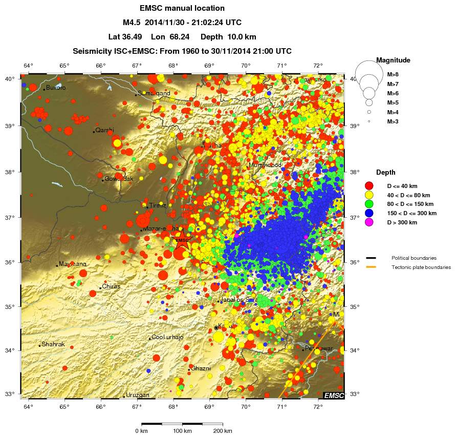 regional historical seismicity