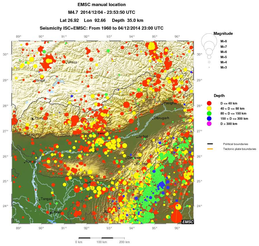 regional historical seismicity