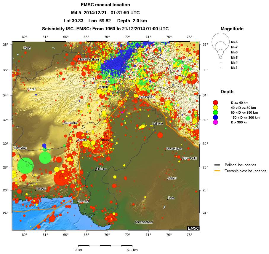 wide historical seismicity