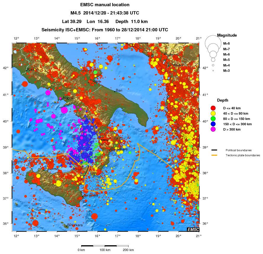regional historical seismicity