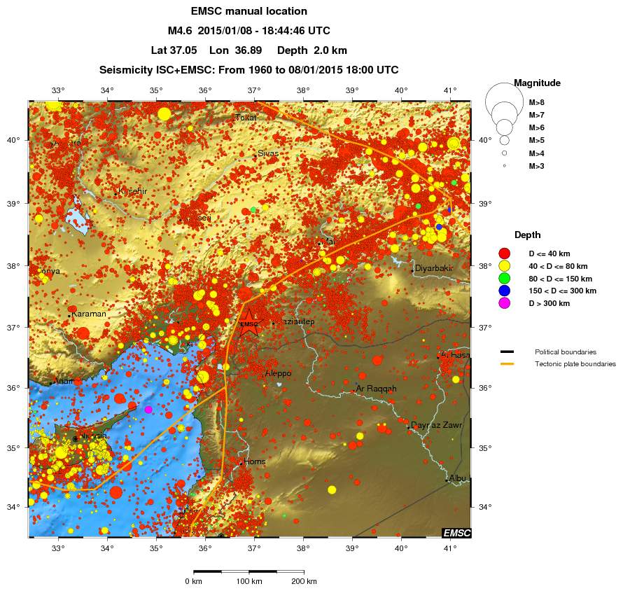 regional historical seismicity