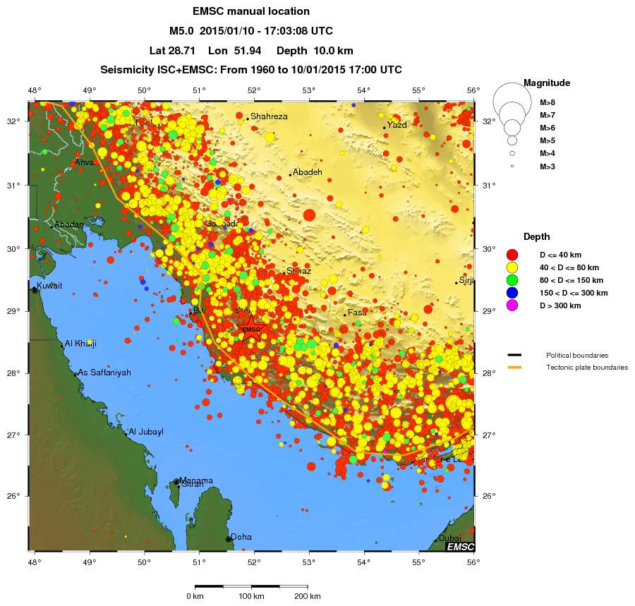 regional historical seismicity