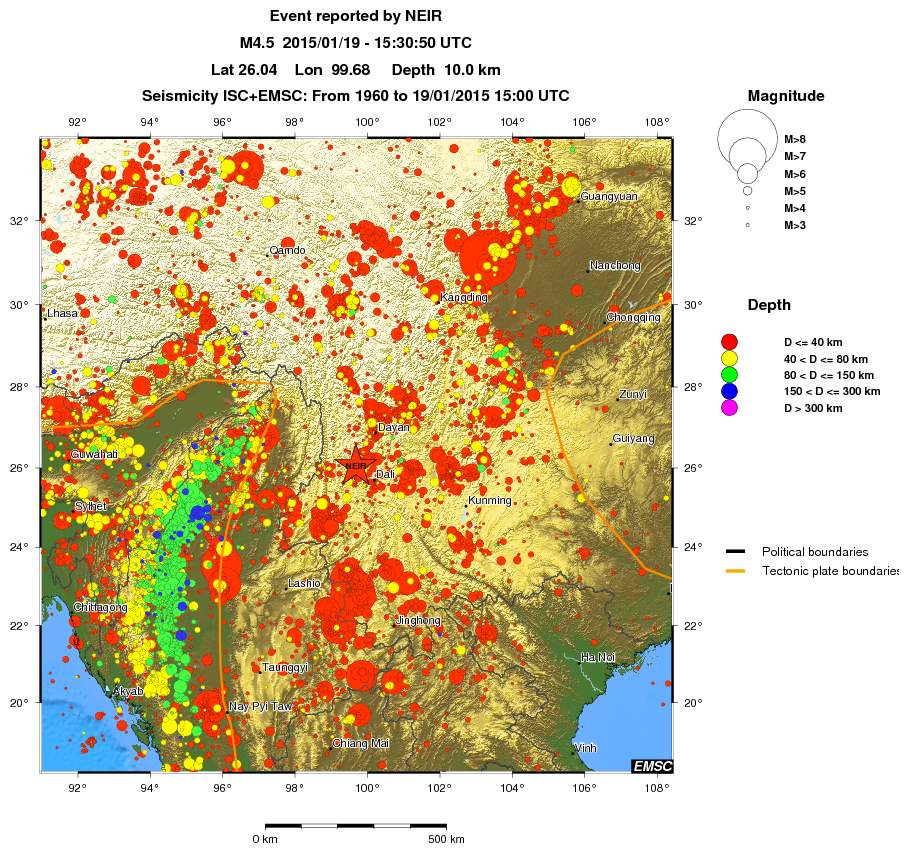 wide historical seismicity