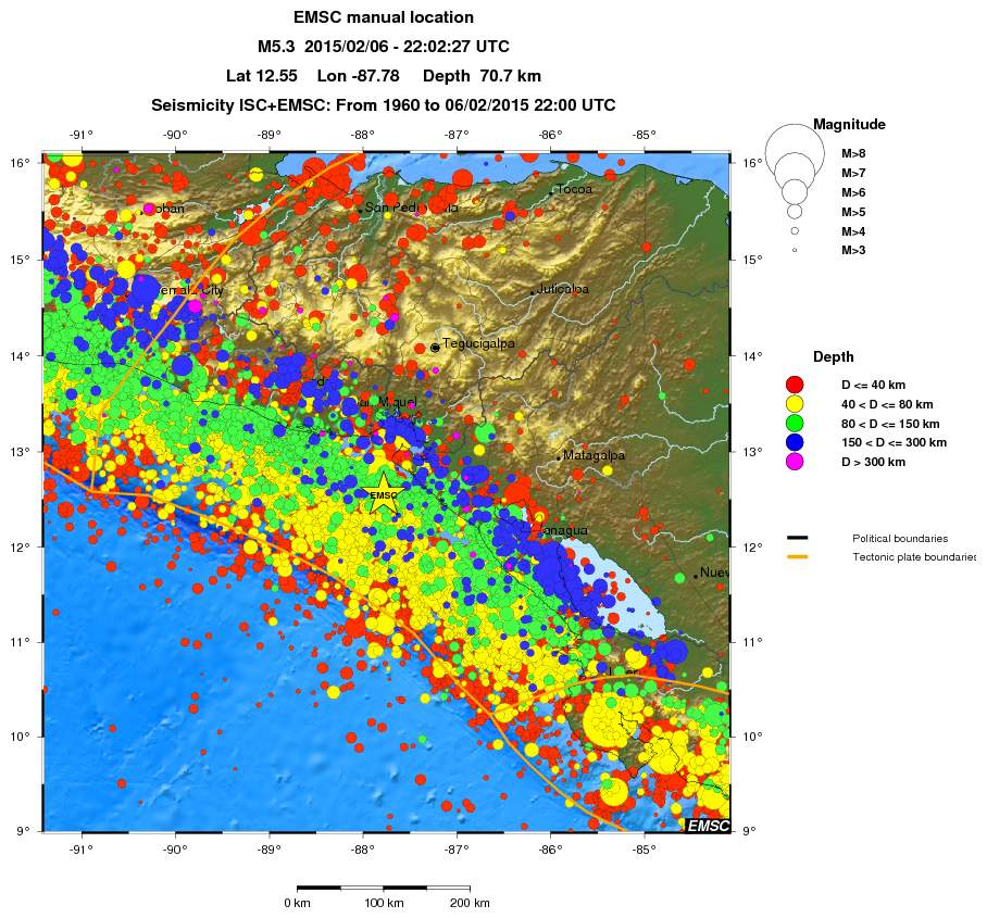 regional historical seismicity