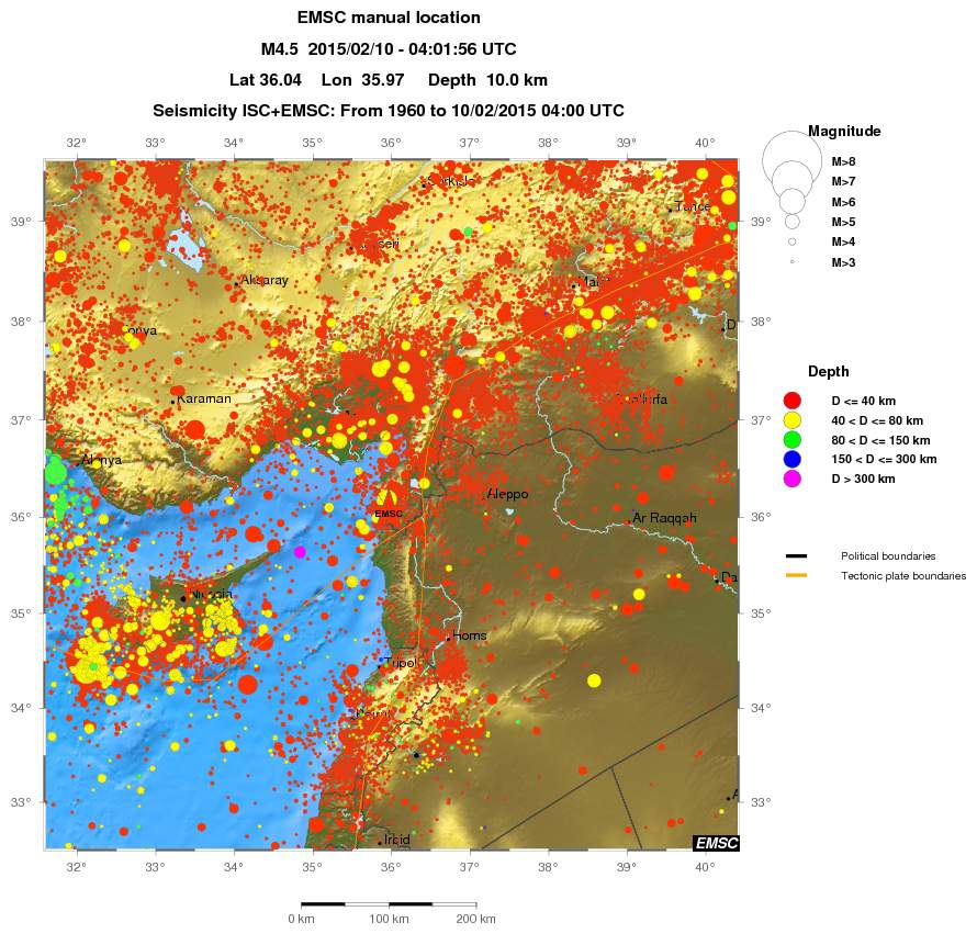 regional historical seismicity